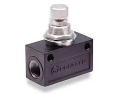 T1100 Series, block form flow control, bi-directional, 1/8" ISO G ports