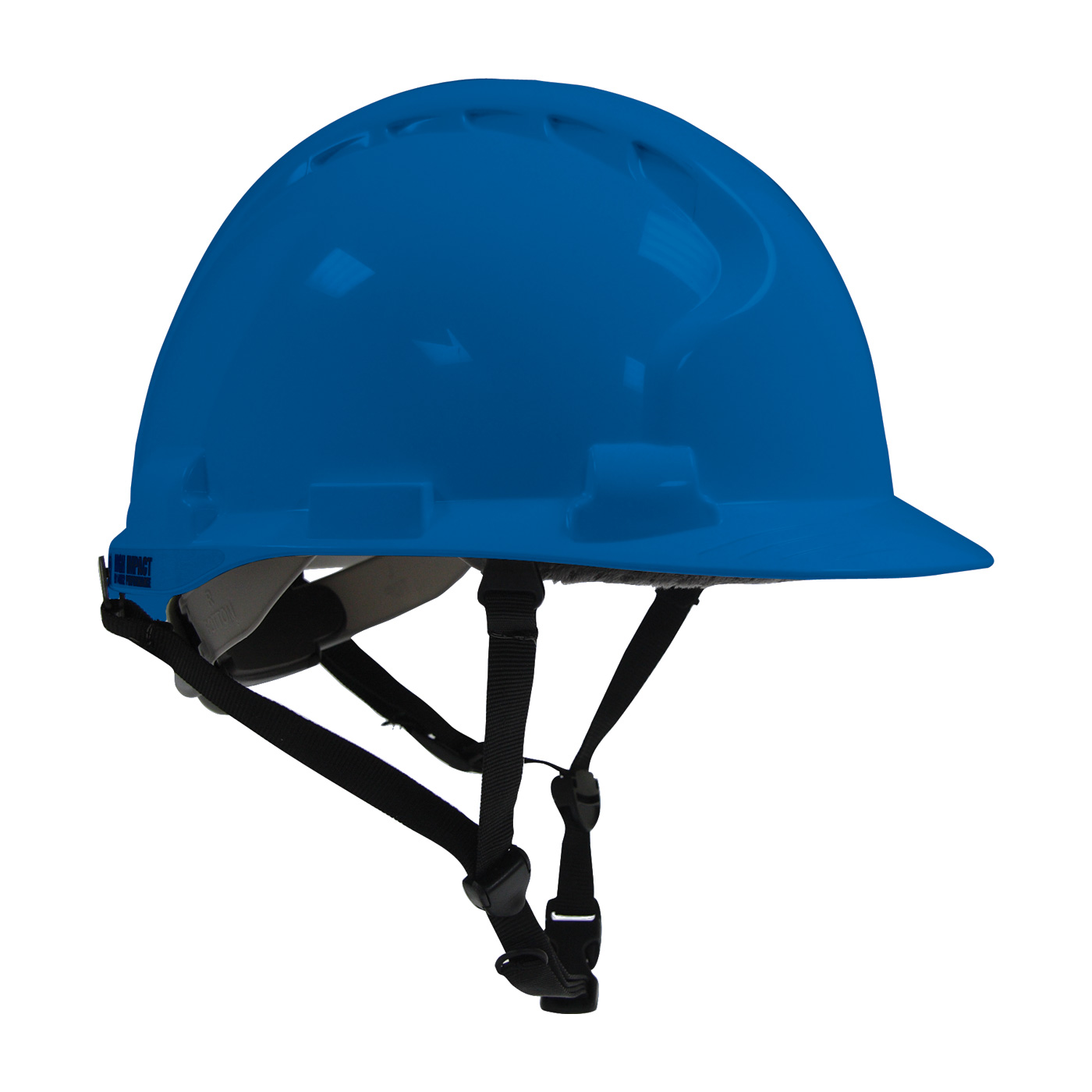 TYPE II LINESMAN HARD HAT WITH HDPE SHELL, EPS IMPACT LINER, POLYESTER SUSPENSION, WHEEL RATCHET ADJUSTMENT AND 4-POINT CHIN STRAP
