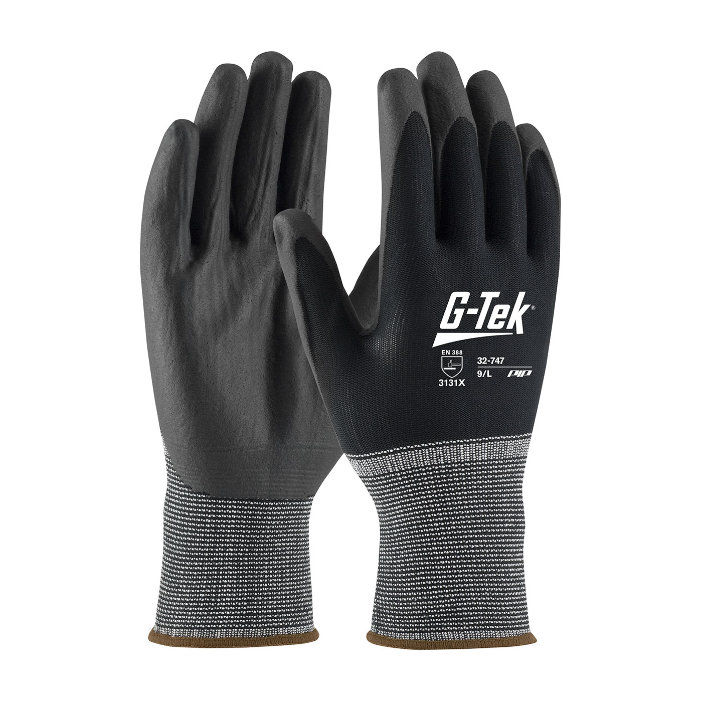 PIP G-TEK GP, Black 15G Nylon Shell, Black (32-747/XS) (144/each)