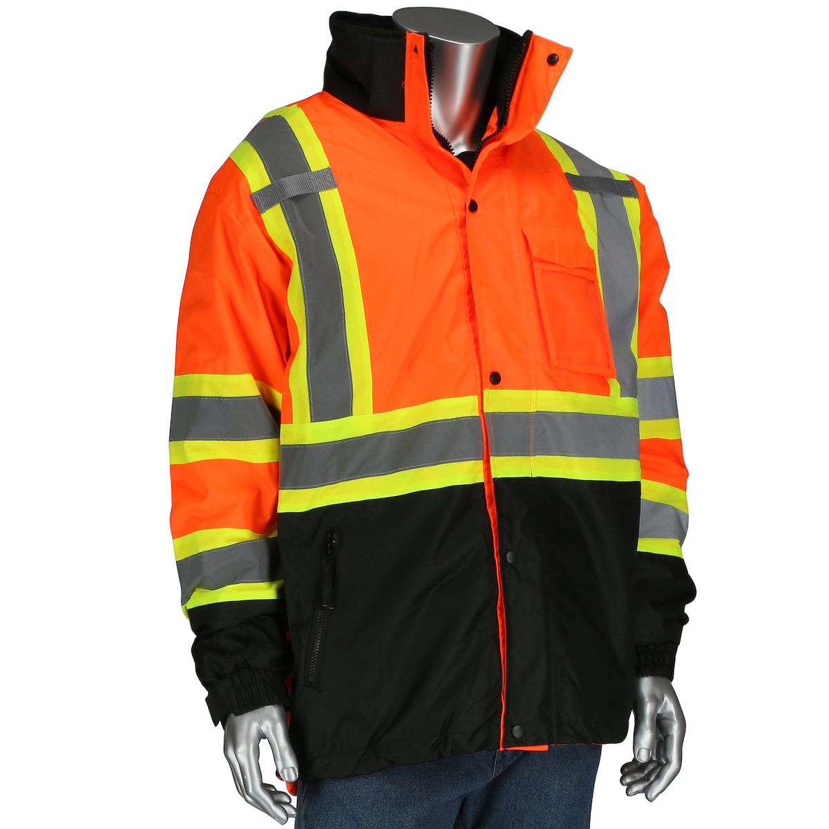 3 IN 1 CLASS 3 RIPSTOP TWO TONE JACKET WITH REMOVABLE GRID FLEECE INNER JACKET