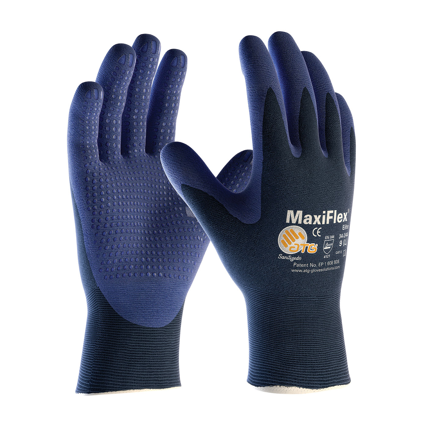 ULTRA LIGHT WEIGHT SEAMLESS KNIT NYLON GLOVE WITH NITRILE COATED MICROFOAM GRIP ON PALM & FINGERS - MICRO DOT PALM
