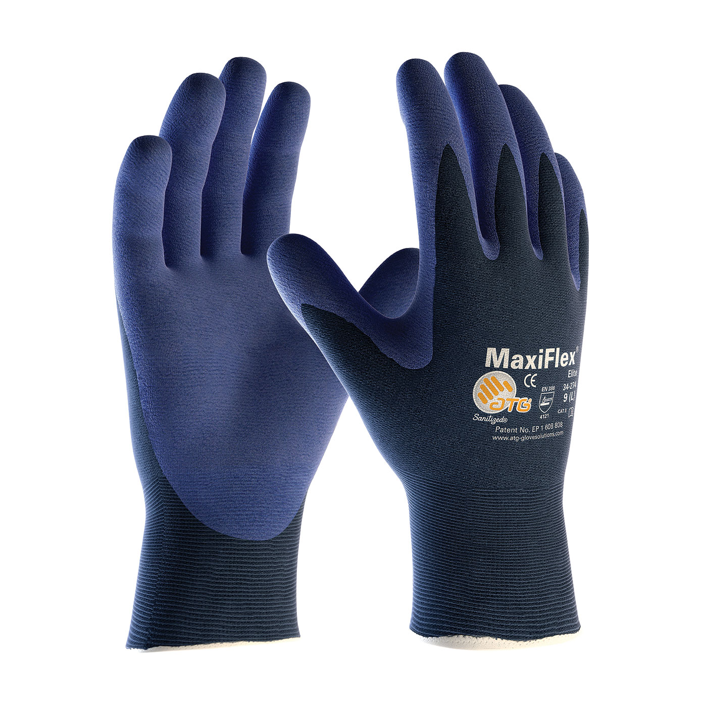 ULTRA LIGHT WEIGHT SEAMLESS KNIT NYLON GLOVE WITH NITRILE COATED MICROFOAM GRIP ON PALM & FINGERS