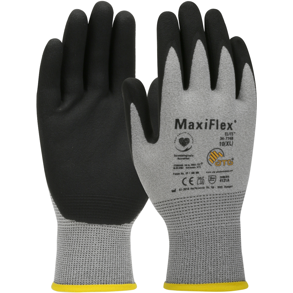 ULTRA LIGHT WEIGHT SEAMLESS KNIT NYLON GLOVE WITH NITRILE COATED MICROFOAM GRIP ON PALM & FINGERS - TOUCHSCREEN COMPATIBLE