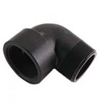 Brand Banjo Model SL050-90 Polypropylene Pipe Fitting, 90 Degree Street Elbow, Schedule 80, 1/2" NPT Female x NPT Male (2 Lot)